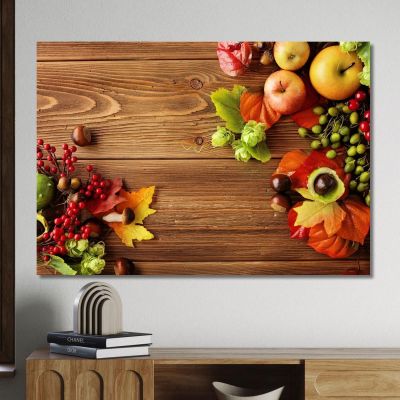 Modern Painting Autumn Composition With Apples And Berries foo36 canvas print 
