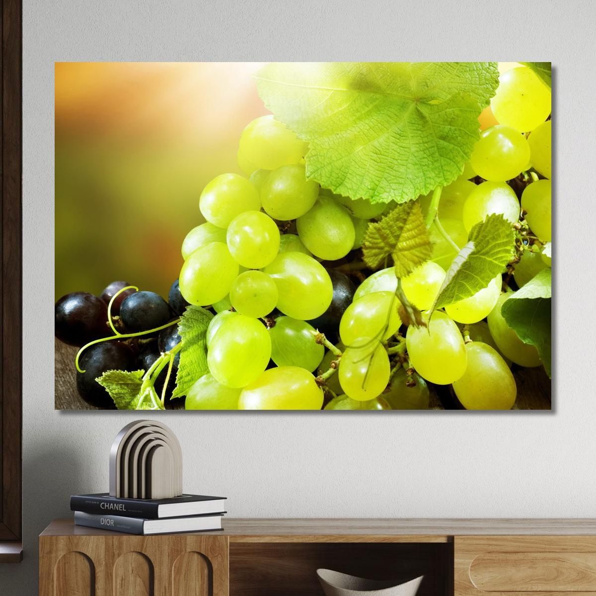 Modern Painting Juicy Grape Bunches foo58 canvas print 