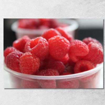 Modern Painting Fresh Raspberries foo75 canvas print 