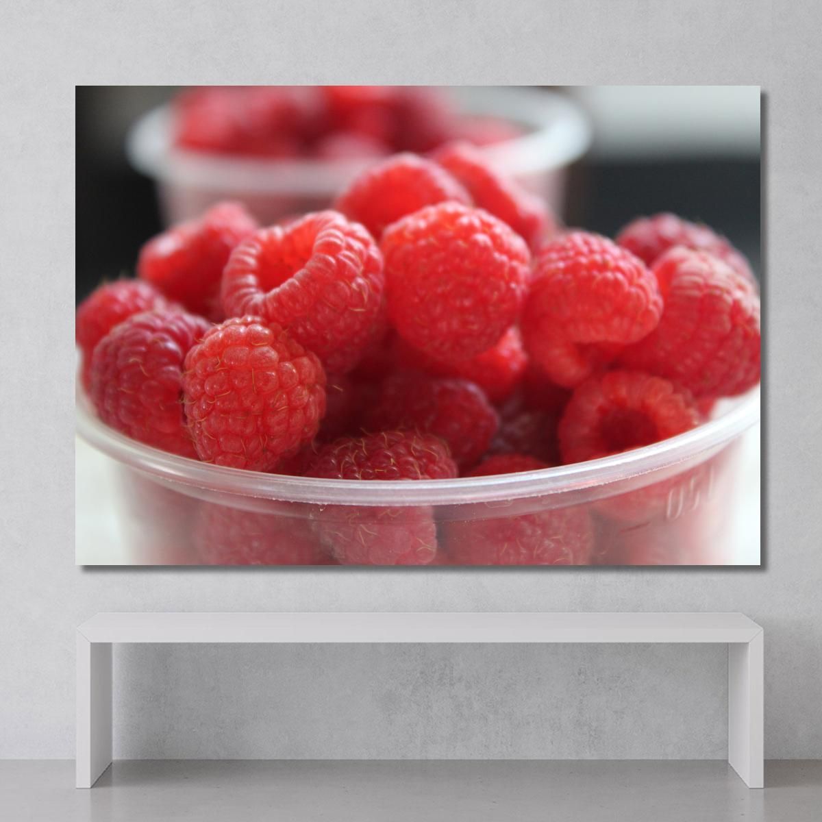 Modern Painting Fresh Raspberries foo75 canvas print 