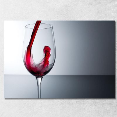 Modern Painting Red Wine Being Poured Into A Glass On A Light Background foo120 canvas print 
