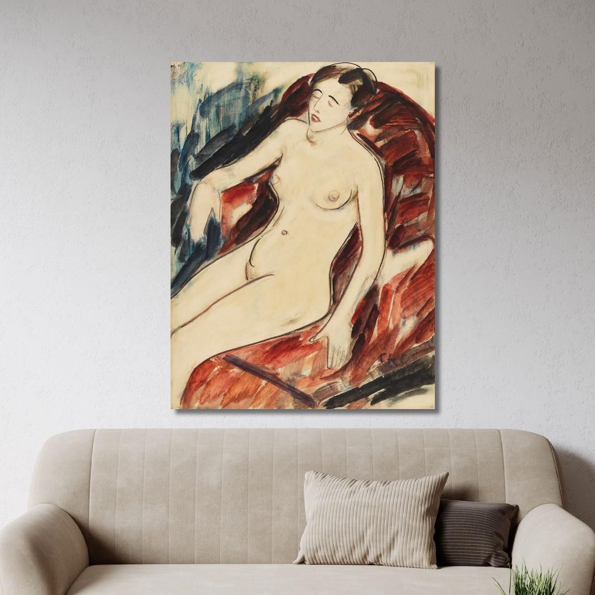 Nude Christian Rohlfs cro2 canvas print 