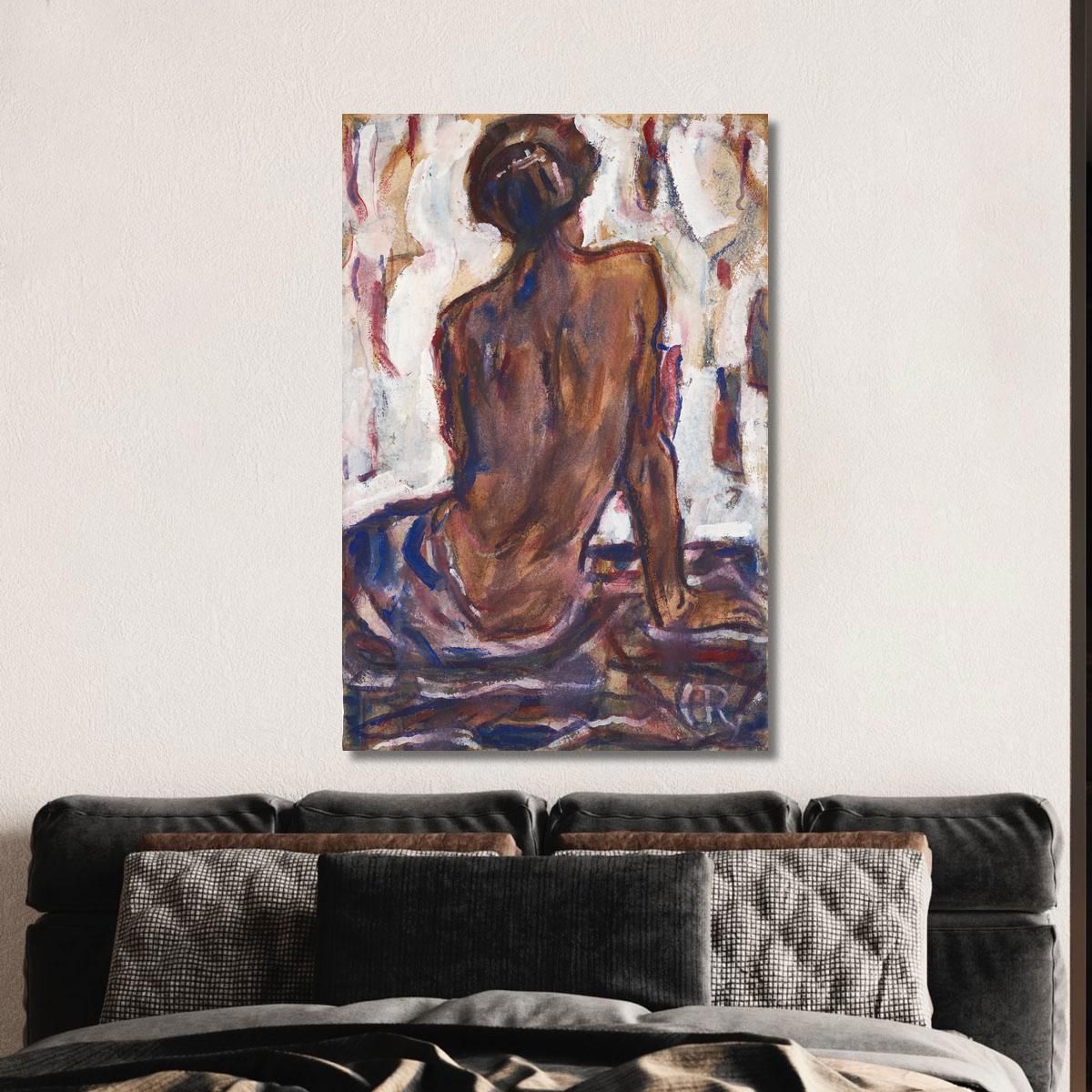 Female Nude Seen From Behind Christian Rohlfs cro27 canvas print 
