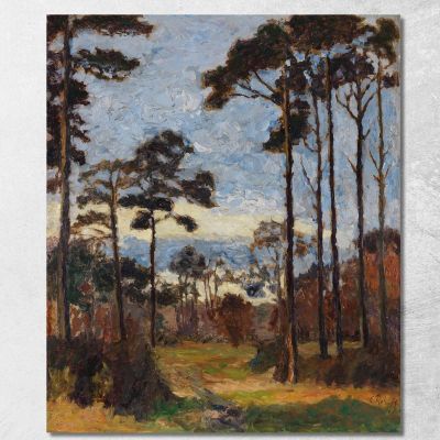 Pine Trees On Ettersberg Christian Rohlfs cro45 canvas print 