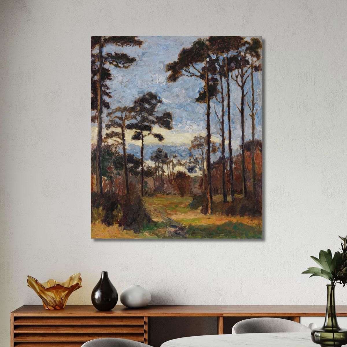 Pine Trees On Ettersberg Christian Rohlfs cro45 canvas print 