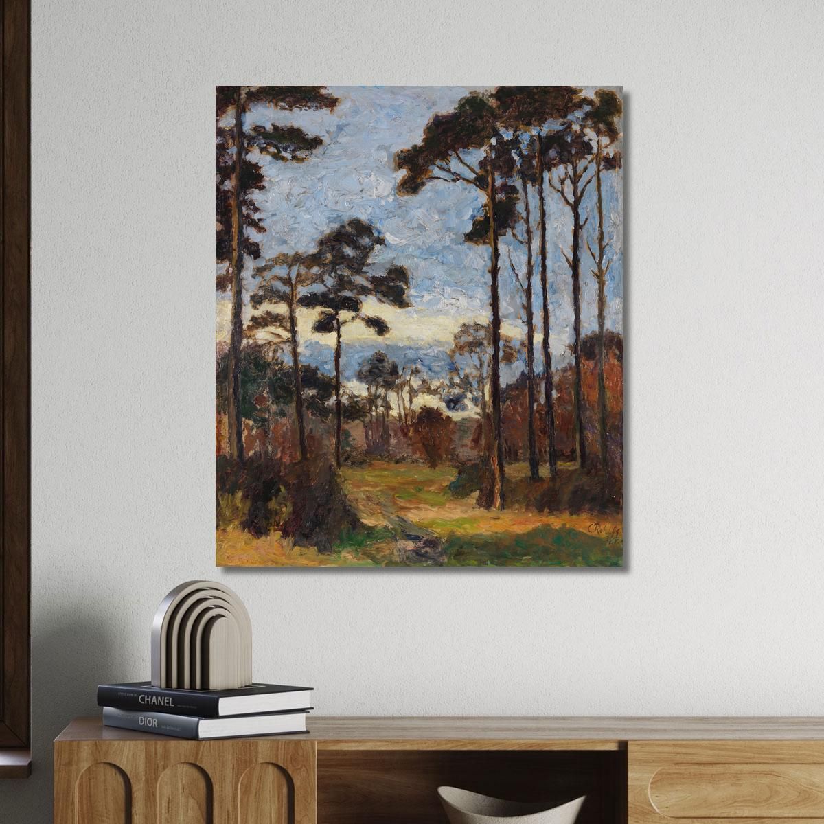 Pine Trees On Ettersberg Christian Rohlfs cro45 canvas print 