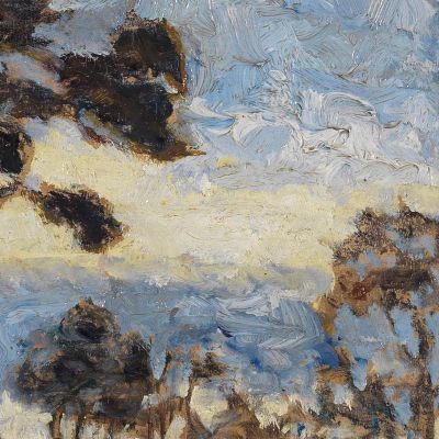 Pine Trees On Ettersberg Christian Rohlfs cro45 canvas print