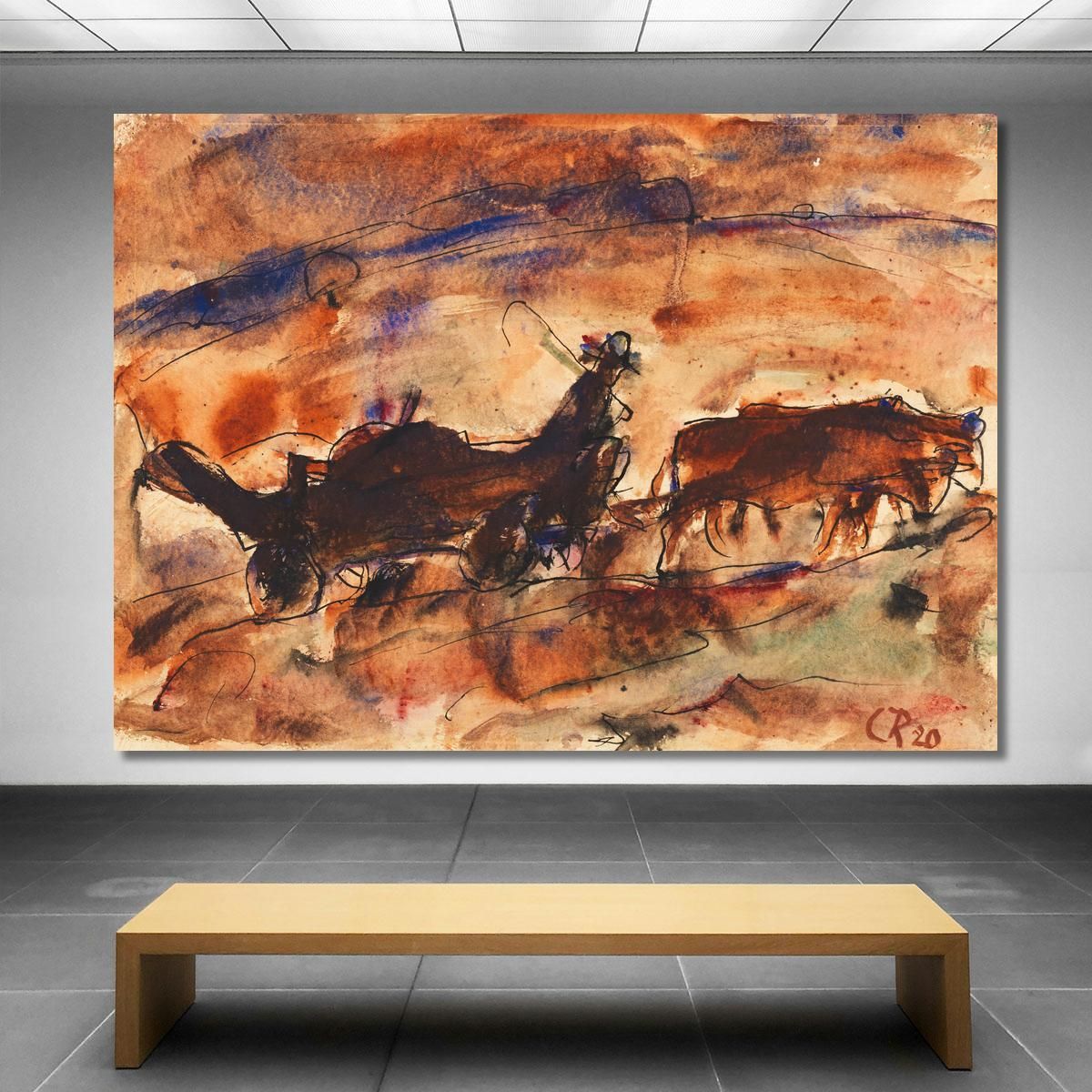 Ox Cart Christian Rohlfs cro59 canvas print 