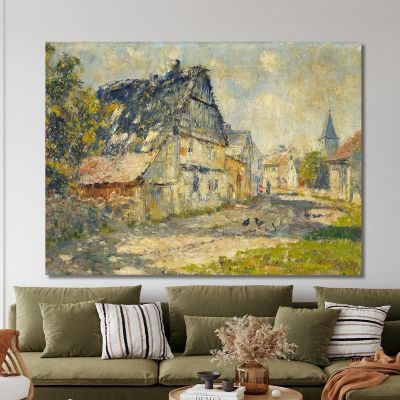 Village Street In Ehringsdorf Near Weimar Christian Rohlfs cro86 canvas print 