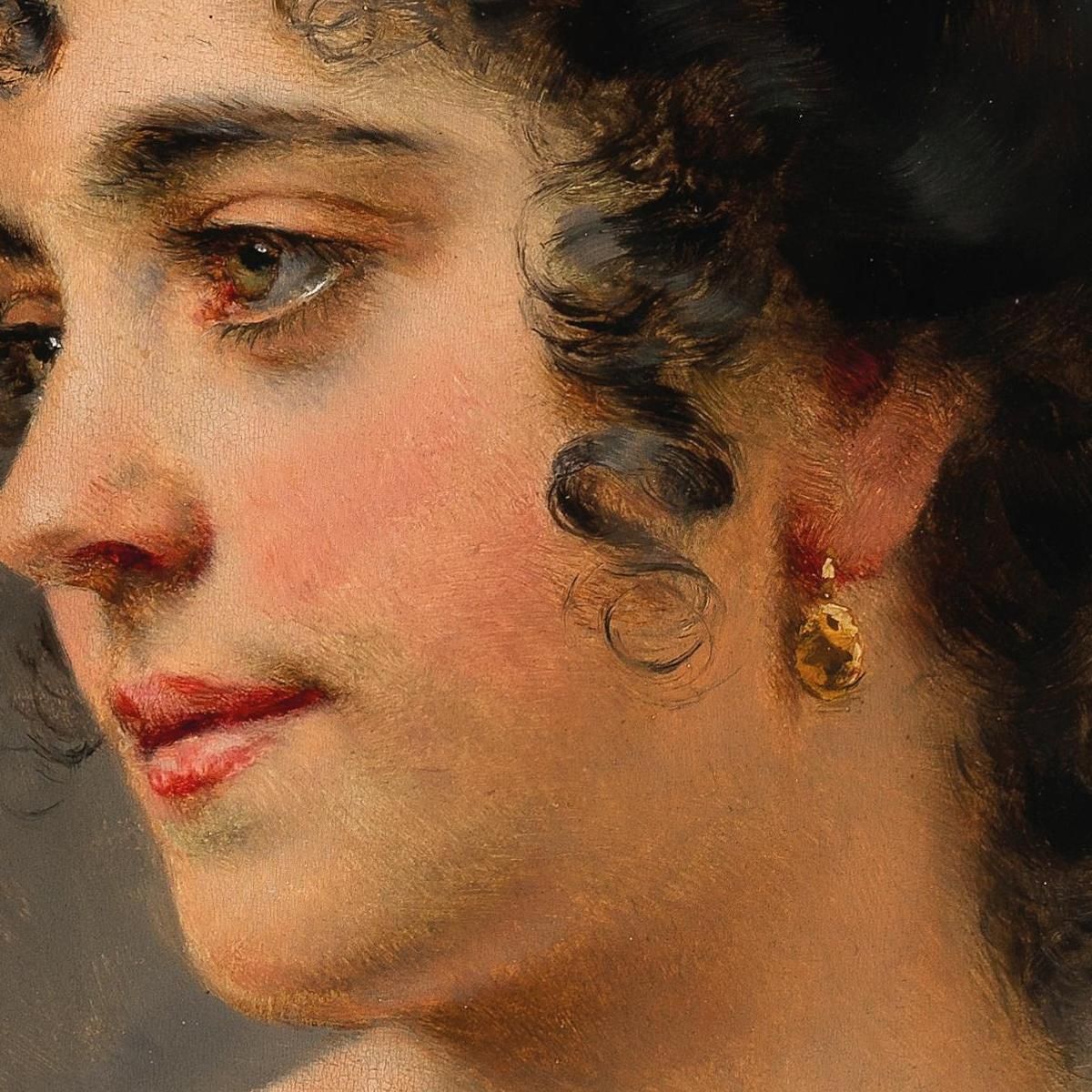 A Beautiful Venitian Woman Eugen von Blaas evb1 canvas print