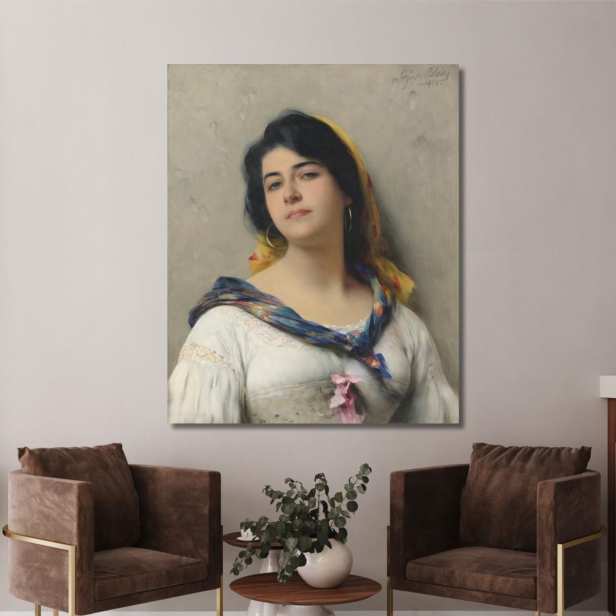 A Young Beauty Eugen von Blaas evb13 canvas print 