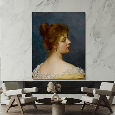 An Italian Beauty Eugen von Blaas evb18 canvas print 