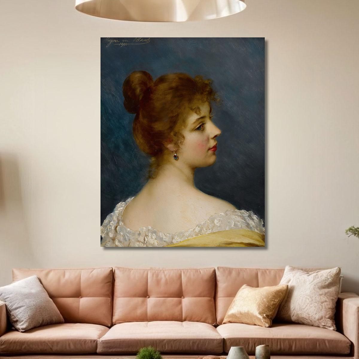 An Italian Beauty Eugen von Blaas evb18 canvas print 