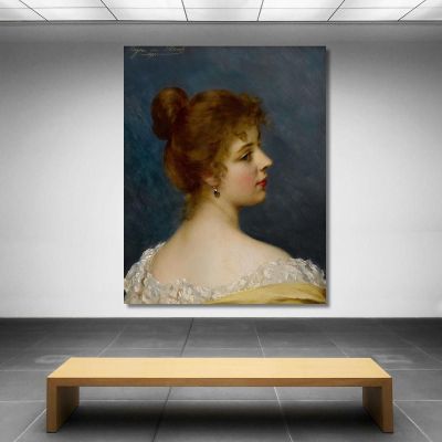 An Italian Beauty Eugen von Blaas evb18 canvas print 