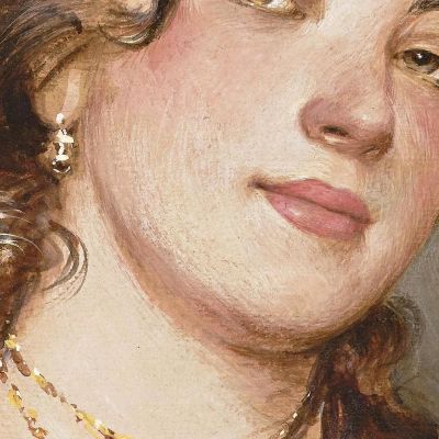 Bildnis Einer Jungen Italienerin Eugen von Blaas evb24 canvas print