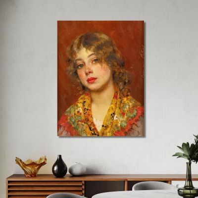 Gypsy Girl Eugen von Blaas, evb39 canvas print