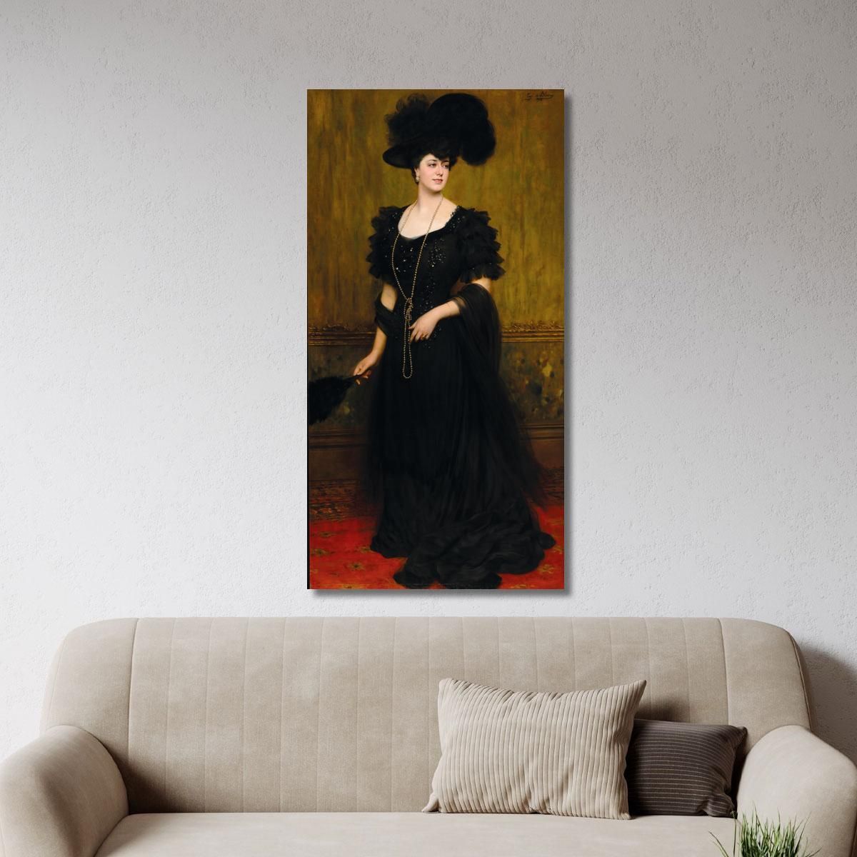 Portrait Of Madame Lebreton Eugen von Blaas evb54 canvas print 
