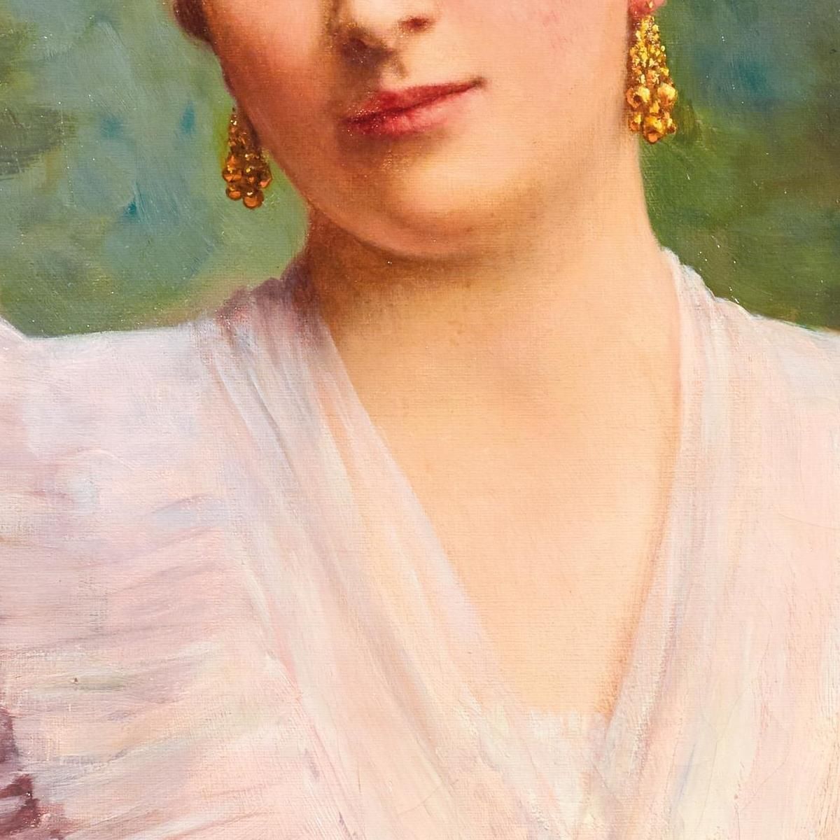 Portrait Of Olga Sardegna Daverio Eugen von Blaas evb55 canvas print
