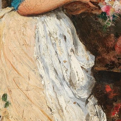 Venezianisches Blumenmädchen Eugen von Blaas evb76 canvas print