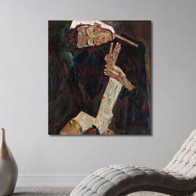 The Lyricist Egon Schiele esh6 canvas print 