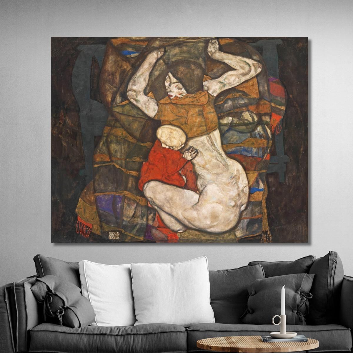 Young Mother Egon Schiele esh9 canvas print 