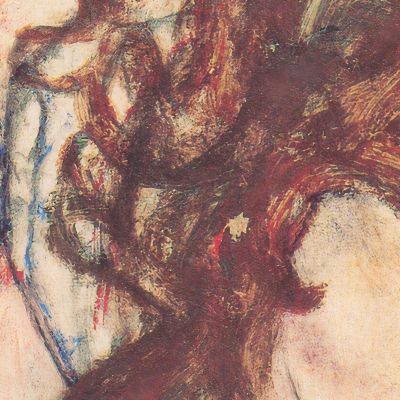 Female Nude Lying On Her Belly Egon Schiele esh18 canvas print