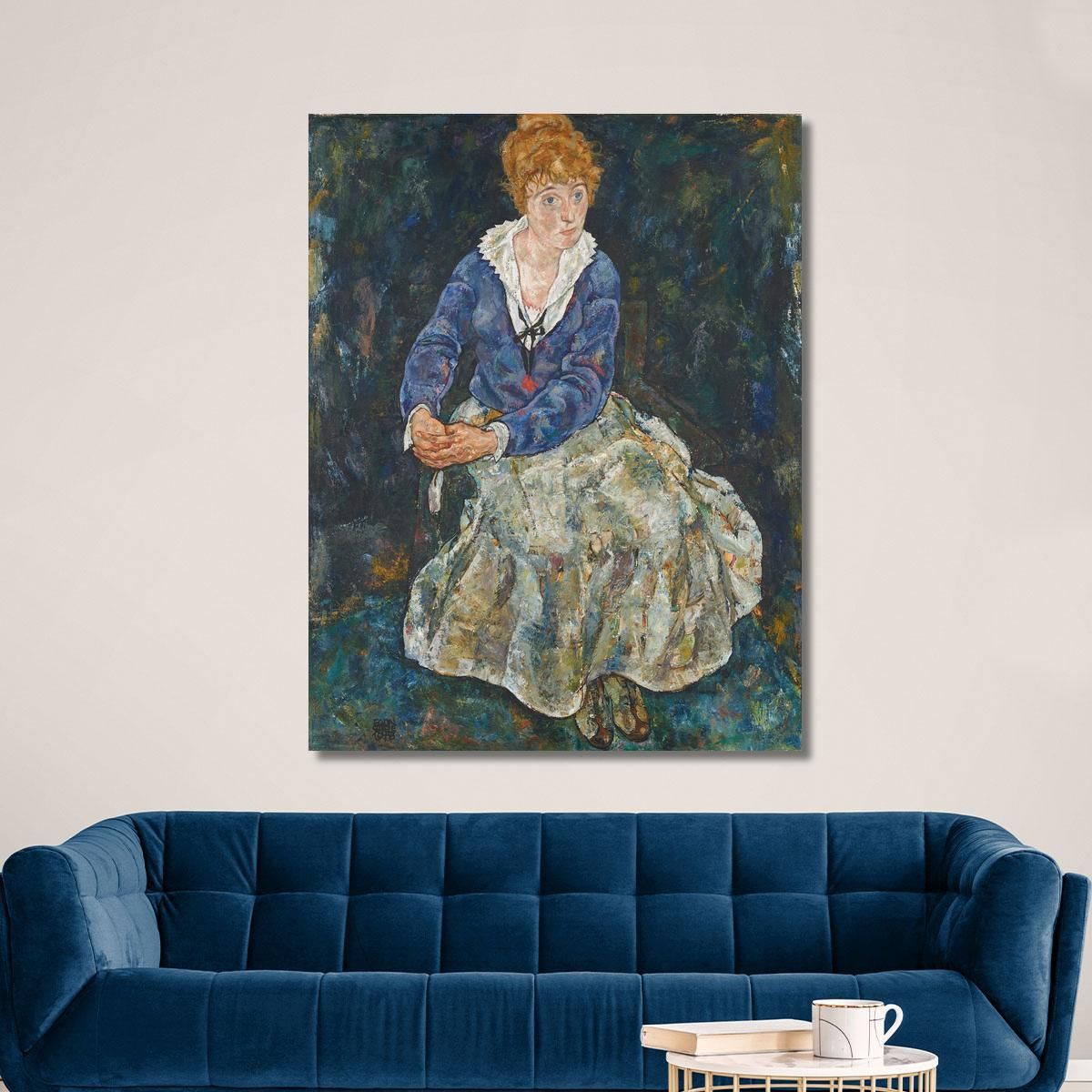 Portrait Of The Artist'S Wife Edith Schiele Egon Schiele esh21 canvas print 