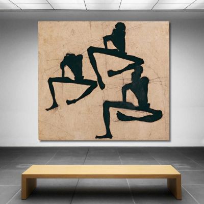 Composition With Three Male Nudes Egon Schiele esh29 canvas print 