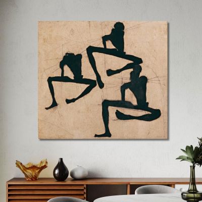 Composition With Three Male Nudes Egon Schiele esh29 canvas print 