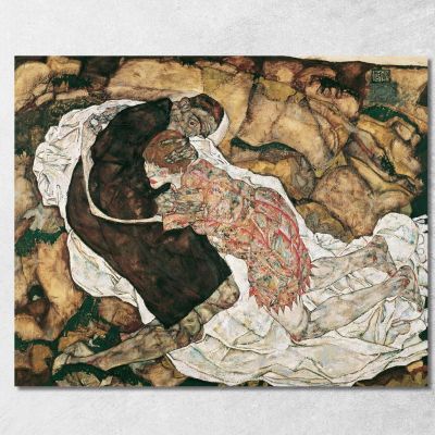 Death And Girl Egon Schiele esh40 canvas print 