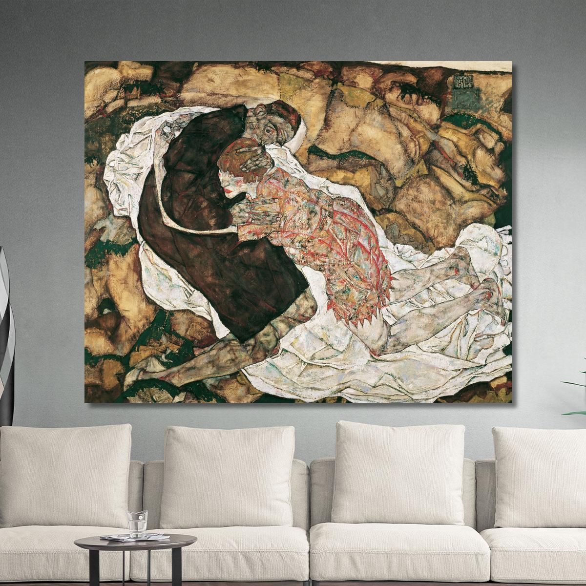 Death And Girl Egon Schiele esh40 canvas print 