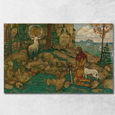 The Vision Of St. Hubert Egon Schiele esh44 canvas print 