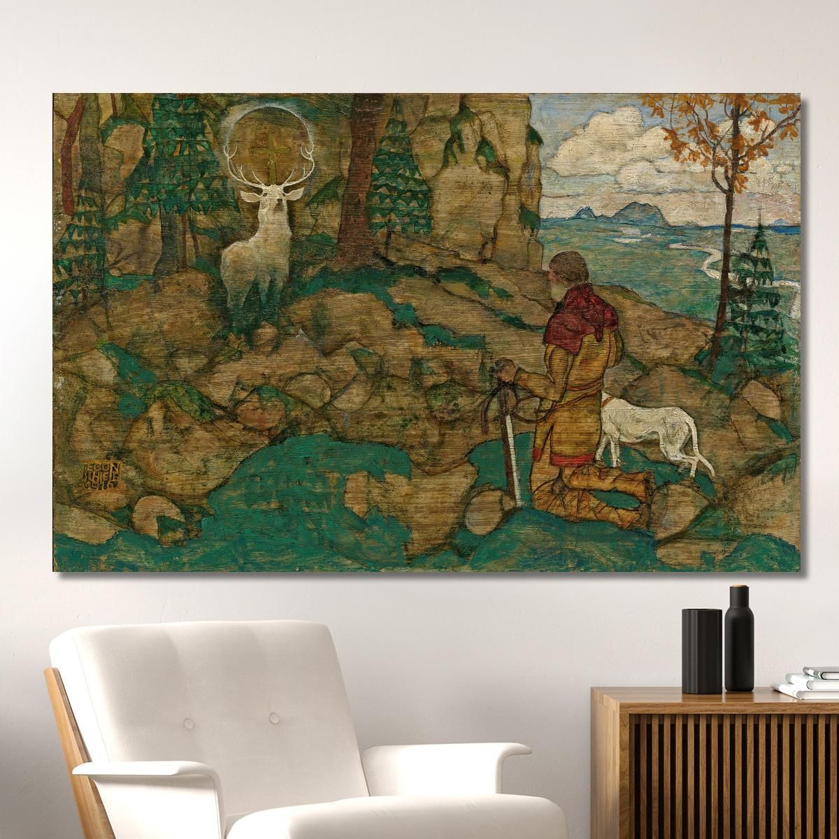 The Vision Of St. Hubert Egon Schiele esh44 canvas print 