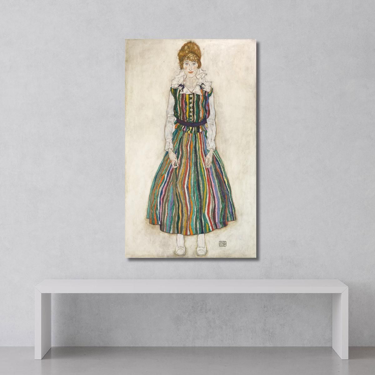 Egon Schiele - Portrait Of Edith The Artist'S Wife Egon Schiele esh47 canvas print 