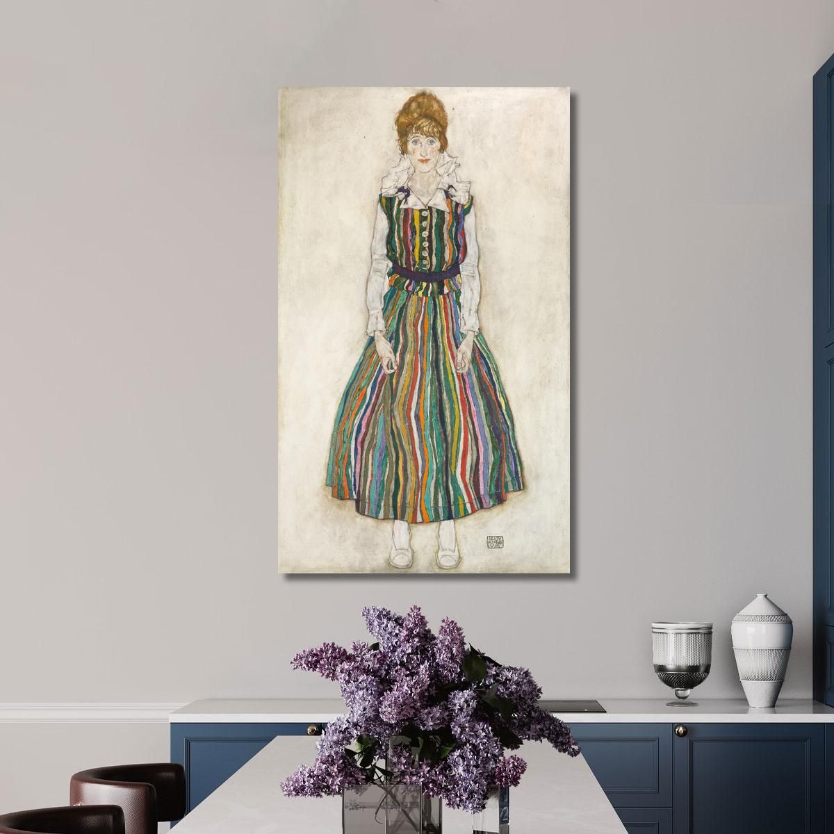 Egon Schiele - Portrait Of Edith The Artist'S Wife Egon Schiele esh47 canvas print 