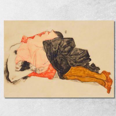 Woman Hiding Her Face Egon Schiele esh54 canvas print 