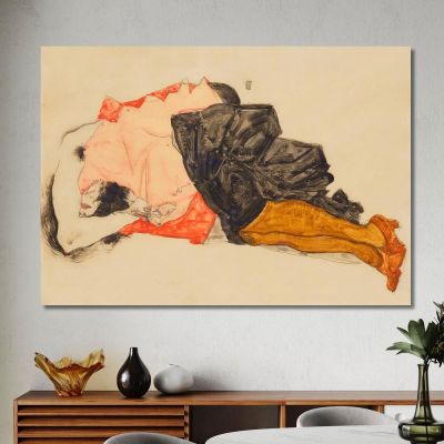 Woman Hiding Her Face Egon Schiele esh54 canvas print 