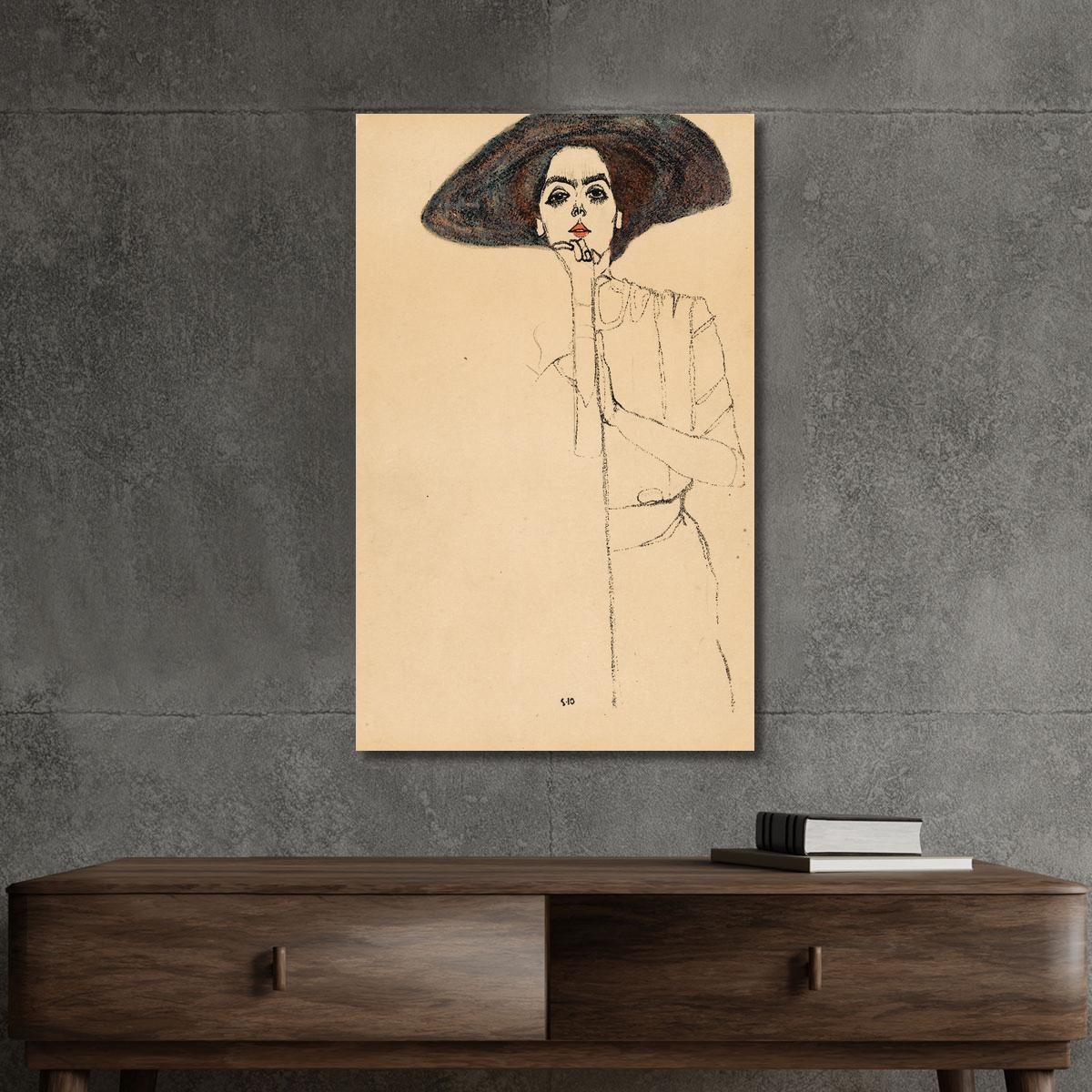 Female Portrait Ii Egon Schiele esh57 canvas print 