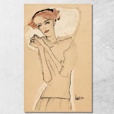 Female Portrait Iii Egon Schiele esh58 canvas print 