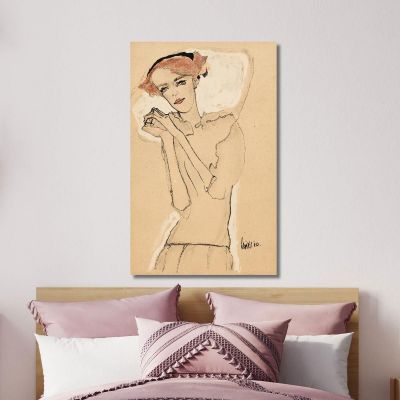 Female Portrait Iii Egon Schiele esh58 canvas print 