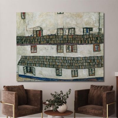 House Wall With Window Egon Schiele esh68 canvas print 