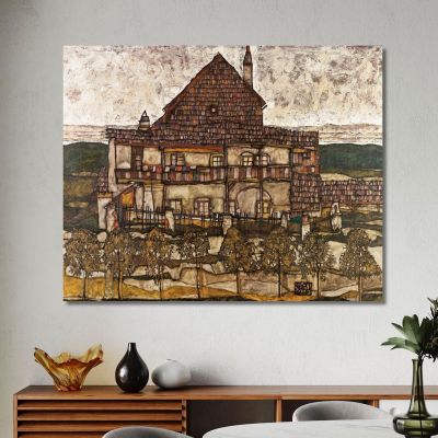 Houses With Laundry Seeburg Egon Schiele esh70 canvas print 