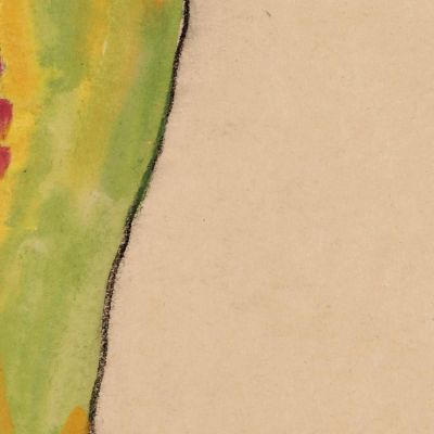 Male Nude Propping Himself Up Egon Schiele esh92 canvas print