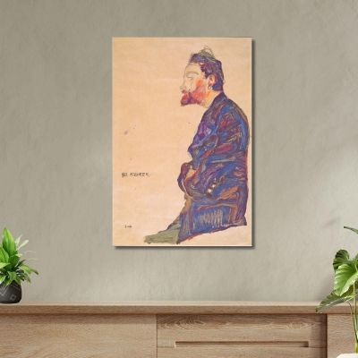 Max Kahrer In Profile Egon Schiele esh94 canvas print 