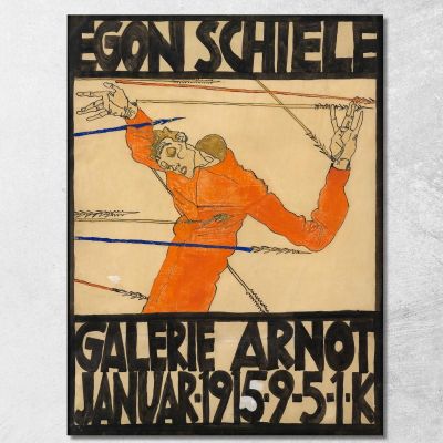 Poster Of The Schiele Exhibition At The Arnot Gallery Egon Schiele esh115 canvas print 