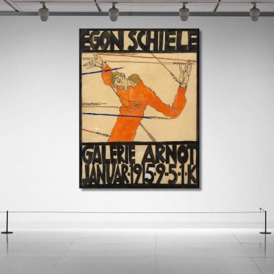 Poster Of The Schiele Exhibition At The Arnot Gallery Egon Schiele esh115 canvas print 