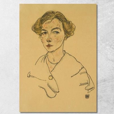 Portrait Of A Woman Lilly Steiner Egon Schiele esh117 canvas print 