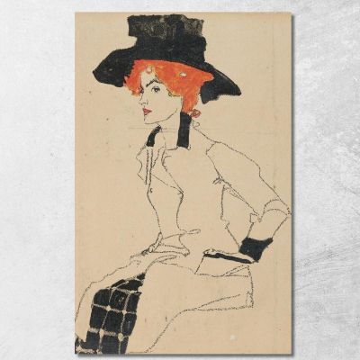 Portrait Of A Woman Egon Schiele esh118 canvas print 