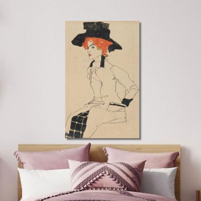 Portrait Of A Woman Egon Schiele esh118 canvas print 