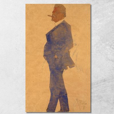 Portrait Of Leopold Czihaczek Egon Schiele esh124 canvas print 
